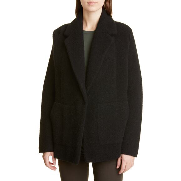 Vince 'Oversize' Black Sweater Knit Blazer Size S